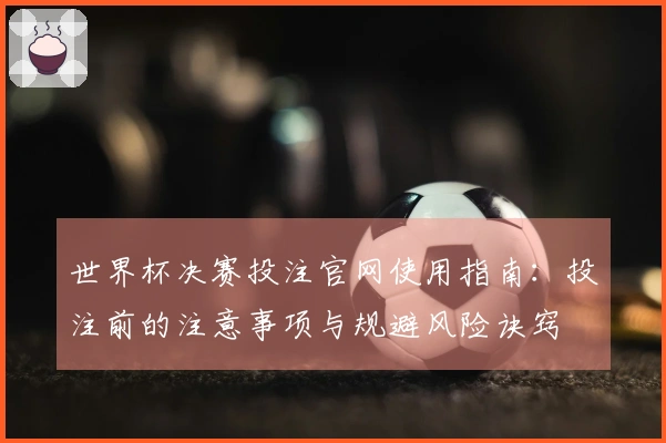 世界杯决赛投注官网使用指南：投注前的注意事项与规避风险诀窍
